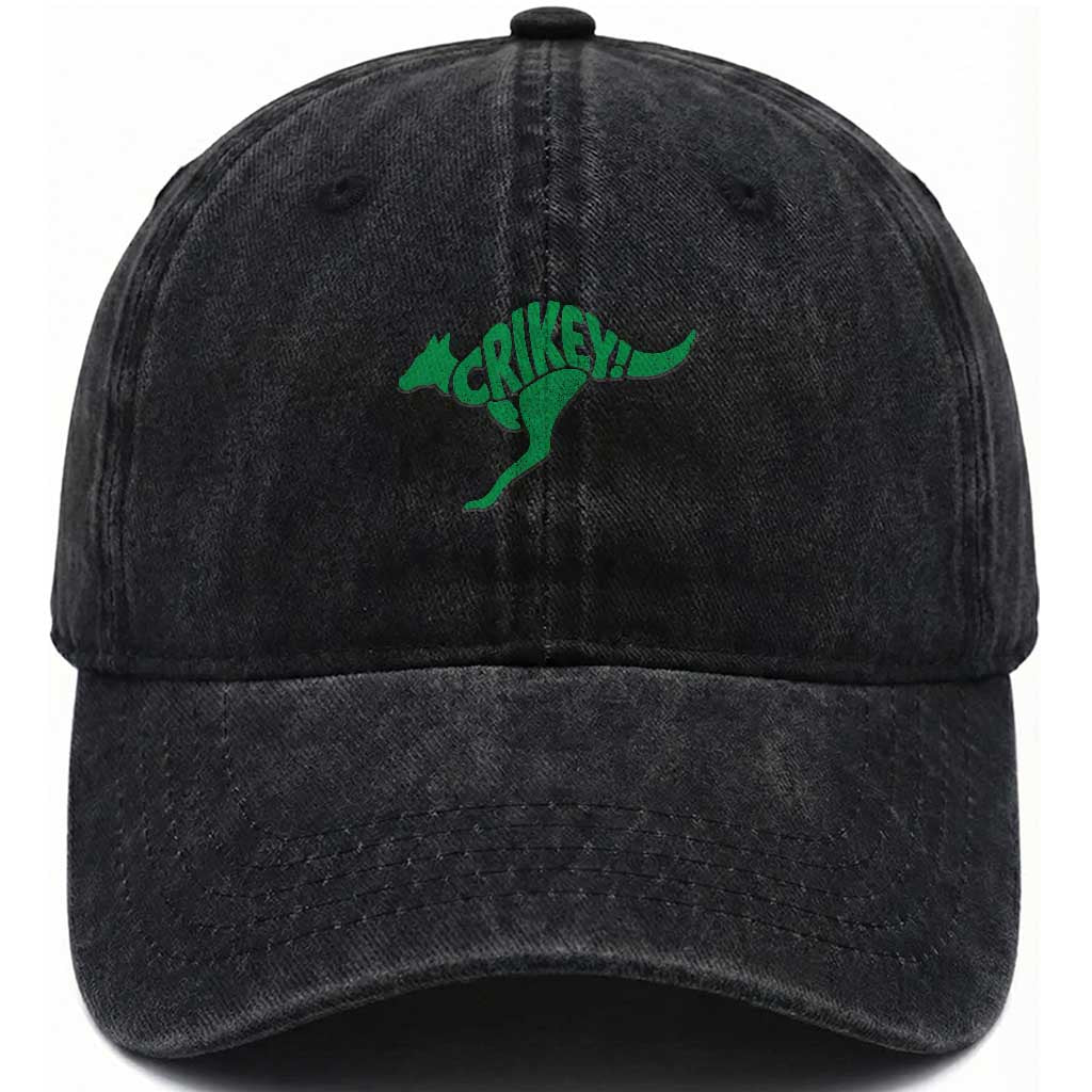 Crikey Australian Kangaroo Oz Slang Australia Washed Cotton Baseball Cap TS11 Print Your Wear