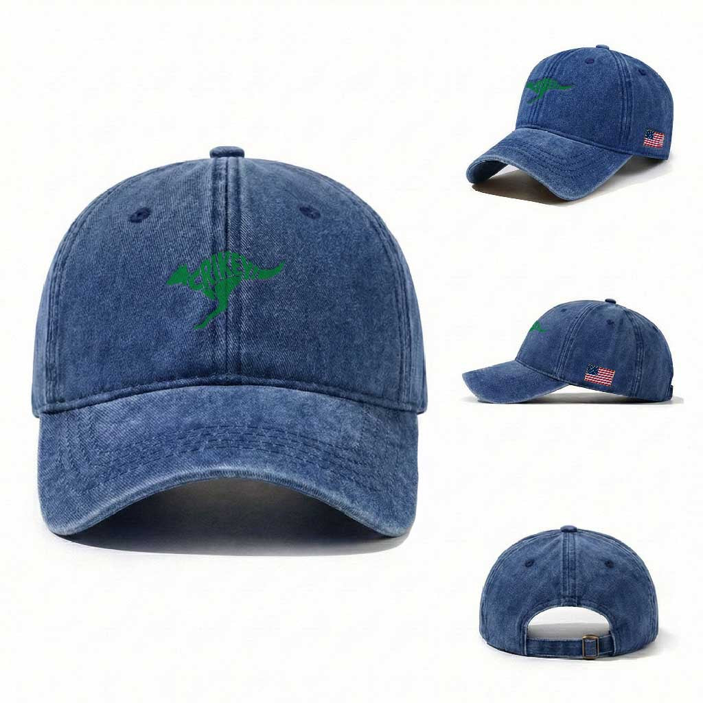 Crikey Australian Kangaroo Oz Slang Australia Washed Cotton Baseball Cap TS11 Washed Cap Universal Fit Royal Blue Print Your Wear