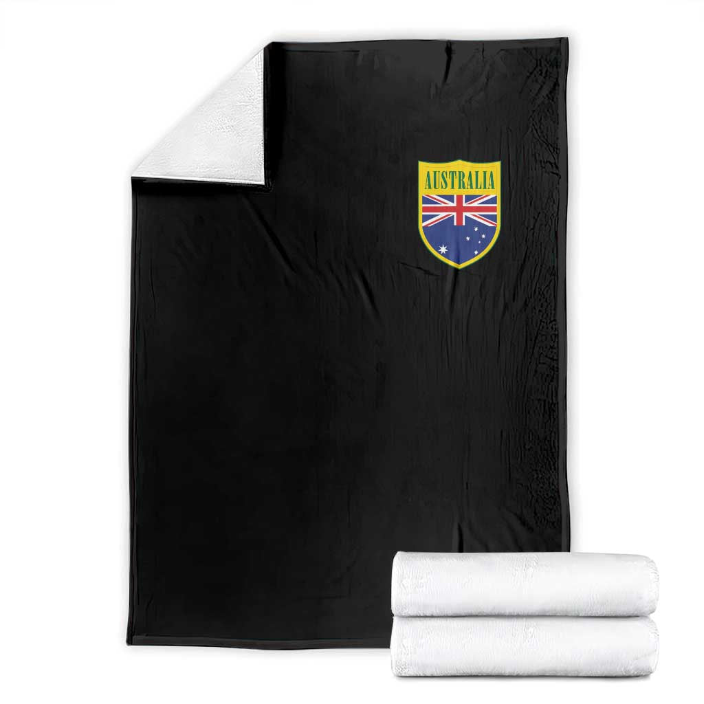 Australia Football Crest Australian Flag Pride Sporty Athletic Jersey Throw Blanket TS11 Black Print Your Wear