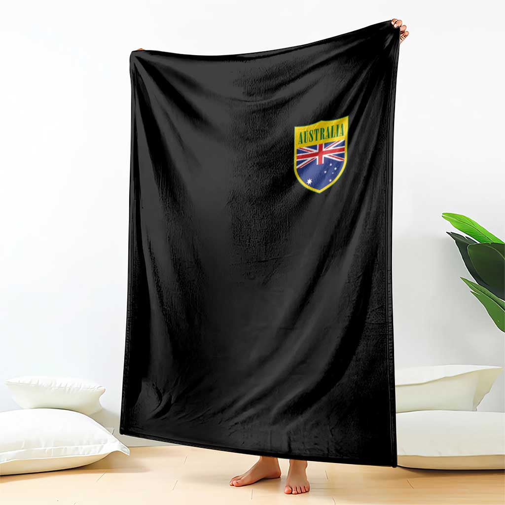 Australia Football Crest Australian Flag Pride Sporty Athletic Jersey Throw Blanket TS11 Print Your Wear