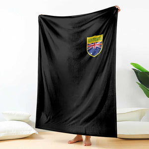 Australia Football Crest Australian Flag Pride Sporty Athletic Jersey Throw Blanket TS11 Print Your Wear
