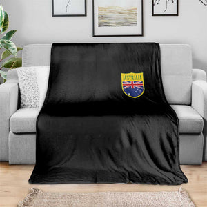 Australia Football Crest Australian Flag Pride Sporty Athletic Jersey Throw Blanket TS11 Print Your Wear