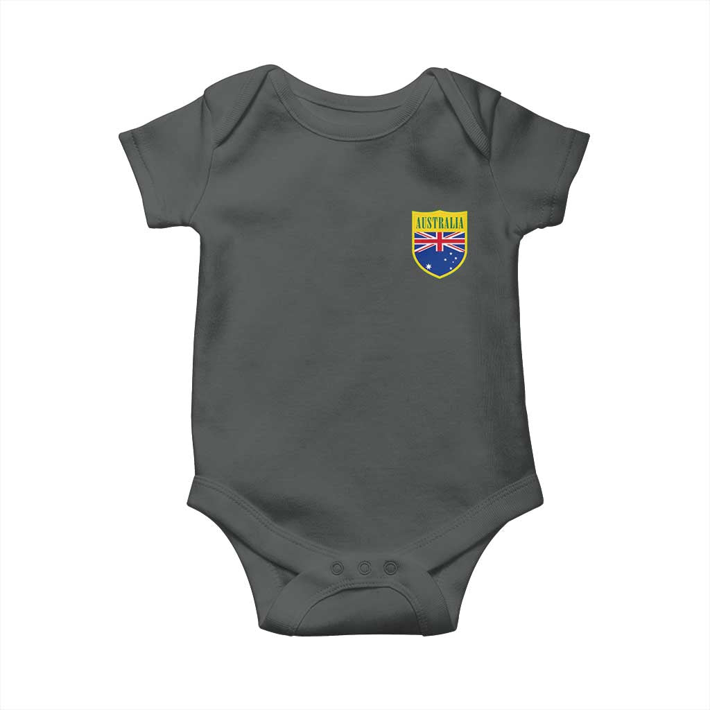 Australia Football Crest Australian Flag Pride Sporty Athletic Jersey Baby Onesie TS11 Dark Heather Print Your Wear