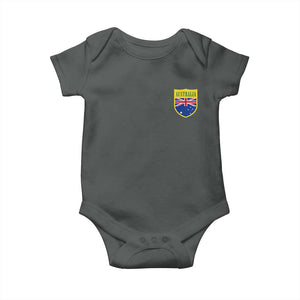 Australia Football Crest Australian Flag Pride Sporty Athletic Jersey Baby Onesie TS11 Dark Heather Print Your Wear