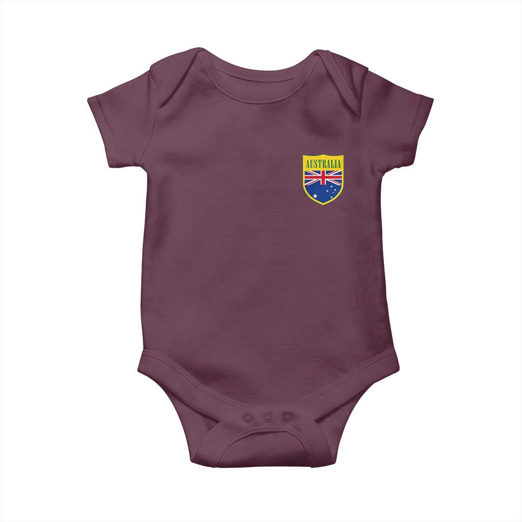 Australia Football Crest Australian Flag Pride Sporty Athletic Jersey Baby Onesie TS11 Maroon Print Your Wear