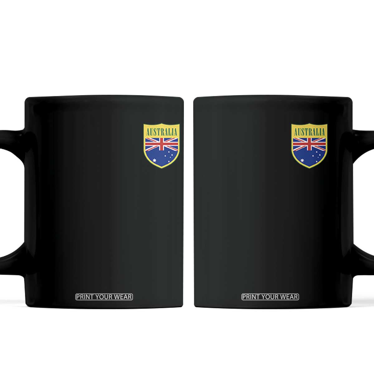 Australia Football Crest Australian Flag Pride Sporty Athletic Jersey Coffee Mug TS11 Black Print Your Wear