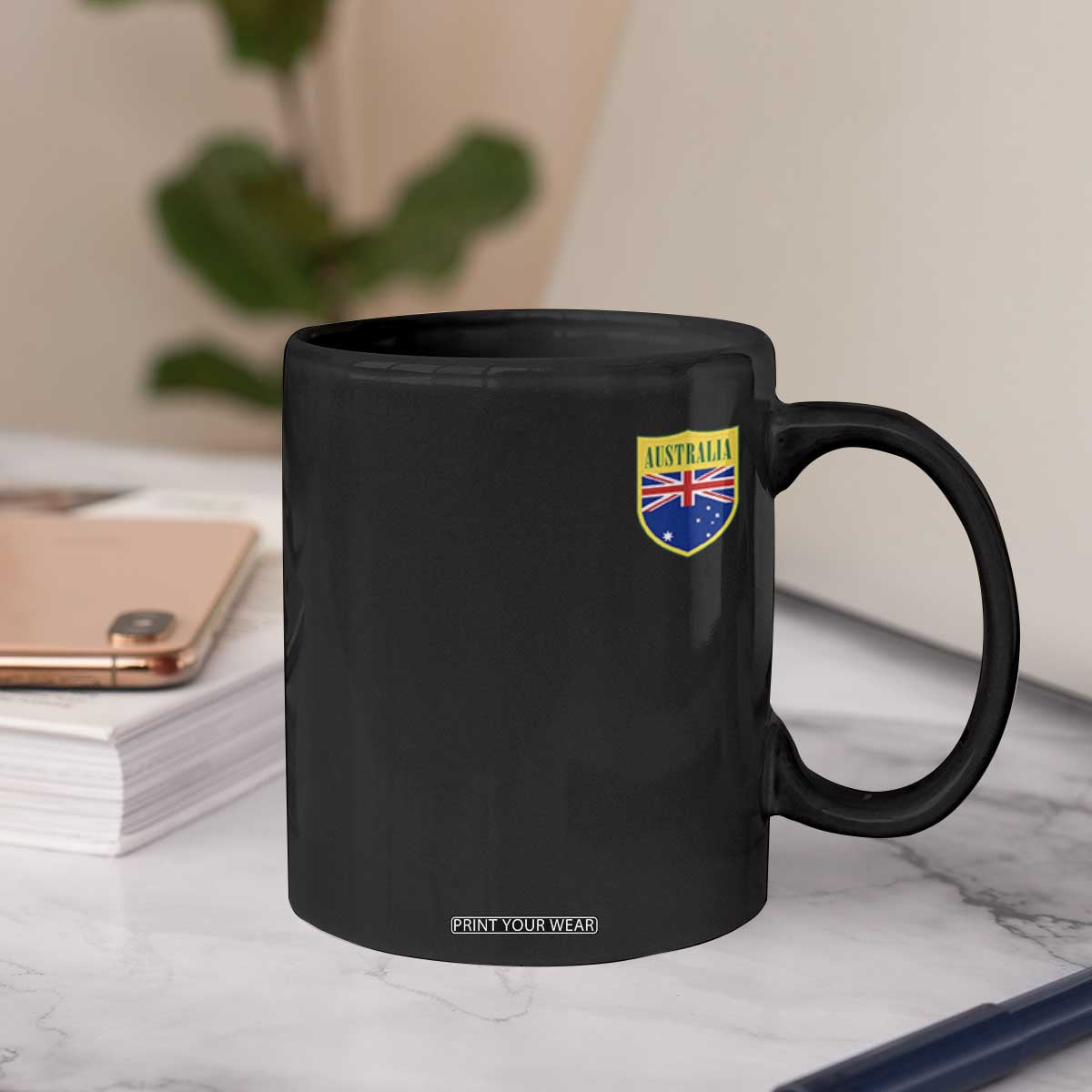 Australia Football Crest Australian Flag Pride Sporty Athletic Jersey Coffee Mug TS11 Print Your Wear