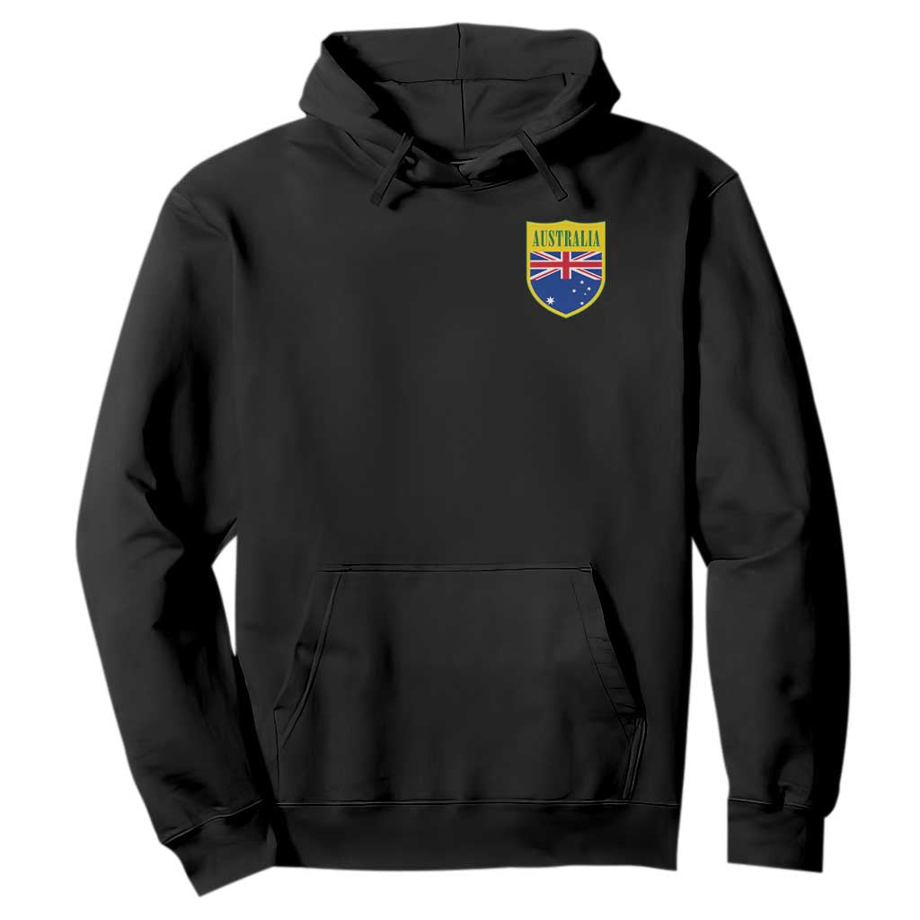 Australia Football Crest Australian Flag Pride Sporty Athletic Jersey Hoodie TS11 Black Print Your Wear