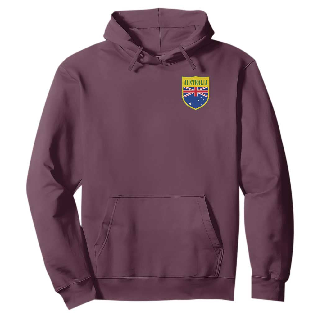 Australia Football Crest Australian Flag Pride Sporty Athletic Jersey Hoodie TS11 Maroon Print Your Wear
