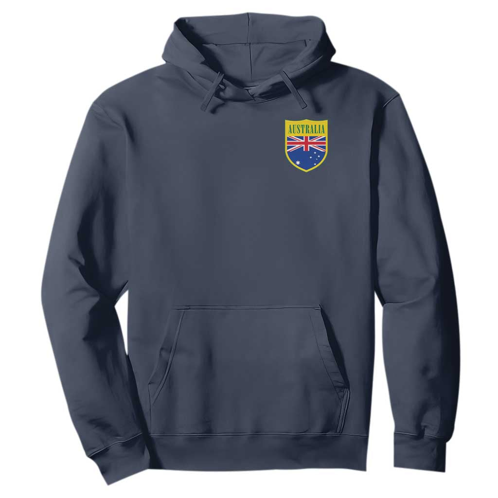 Australia Football Crest Australian Flag Pride Sporty Athletic Jersey Hoodie TS11 Navy Print Your Wear