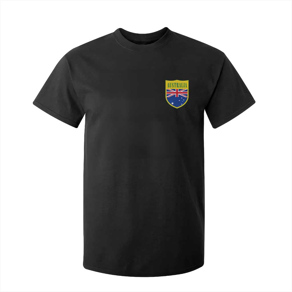 Australia Football Crest Australian Flag Pride Sporty Athletic Jersey T Shirt For Kid TS11 Black Print Your Wear
