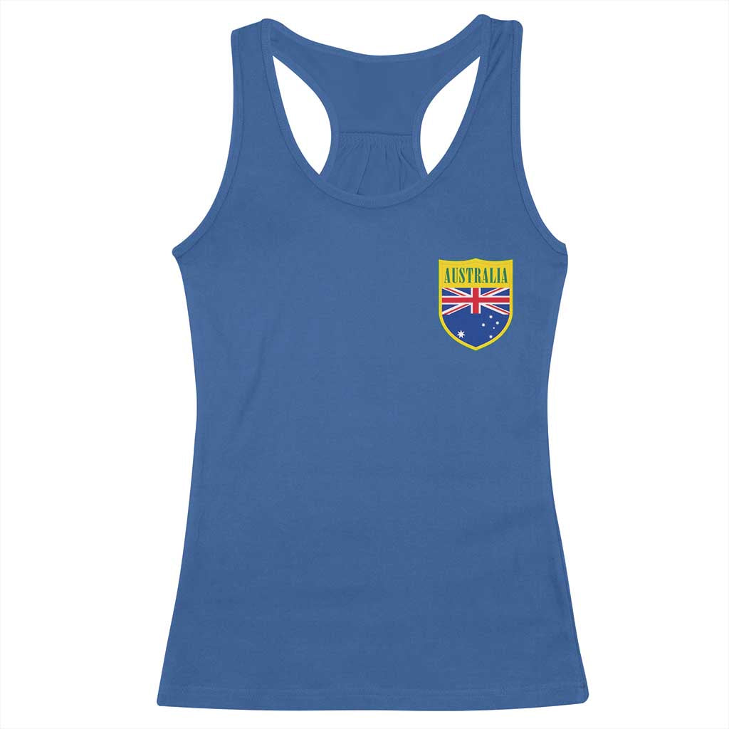 Australia Football Crest Australian Flag Pride Sporty Athletic Jersey Racerback Tank Top TS11 Royal Blue Print Your Wear