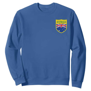 Australia Football Crest Australian Flag Pride Sporty Athletic Jersey Sweatshirt TS11 Royal Blue Print Your Wear