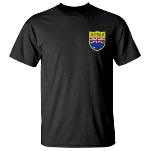 Australia Football Crest Australian Flag Pride Sporty Athletic Jersey T Shirt TS11 Black Print Your Wear