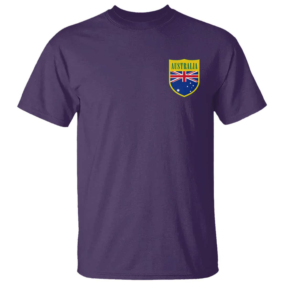 Australia Football Crest Australian Flag Pride Sporty Athletic Jersey T Shirt TS11 Purple Print Your Wear