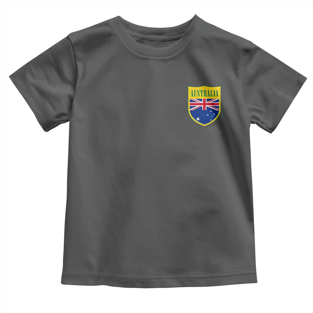 Australia Football Crest Australian Flag Pride Sporty Athletic Jersey Toddler T Shirt TS11 Dark Heather Print Your Wear