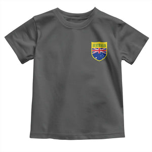 Australia Football Crest Australian Flag Pride Sporty Athletic Jersey Toddler T Shirt TS11 Dark Heather Print Your Wear