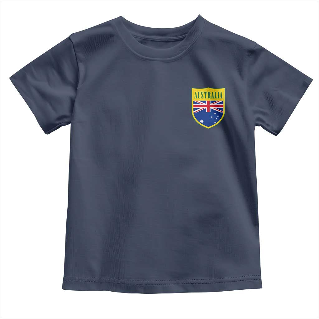 Australia Football Crest Australian Flag Pride Sporty Athletic Jersey Toddler T Shirt TS11 Navy Print Your Wear