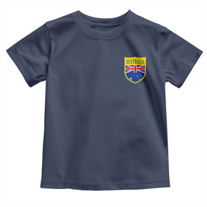 Australia Football Crest Australian Flag Pride Sporty Athletic Jersey Toddler T Shirt TS11 Navy Print Your Wear
