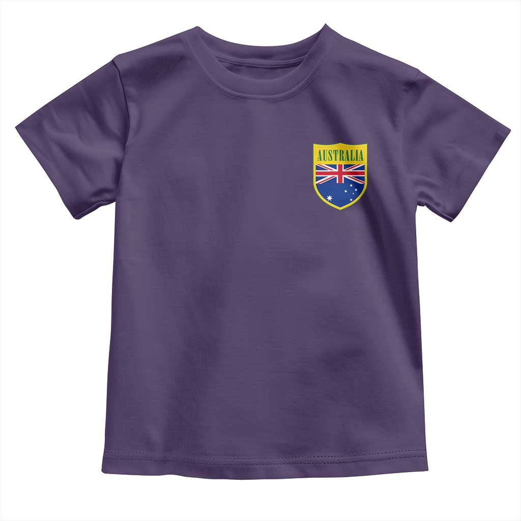 Australia Football Crest Australian Flag Pride Sporty Athletic Jersey Toddler T Shirt TS11 Purple Print Your Wear