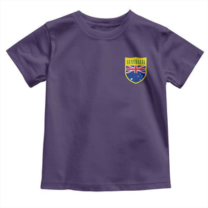 Australia Football Crest Australian Flag Pride Sporty Athletic Jersey Toddler T Shirt TS11 Purple Print Your Wear
