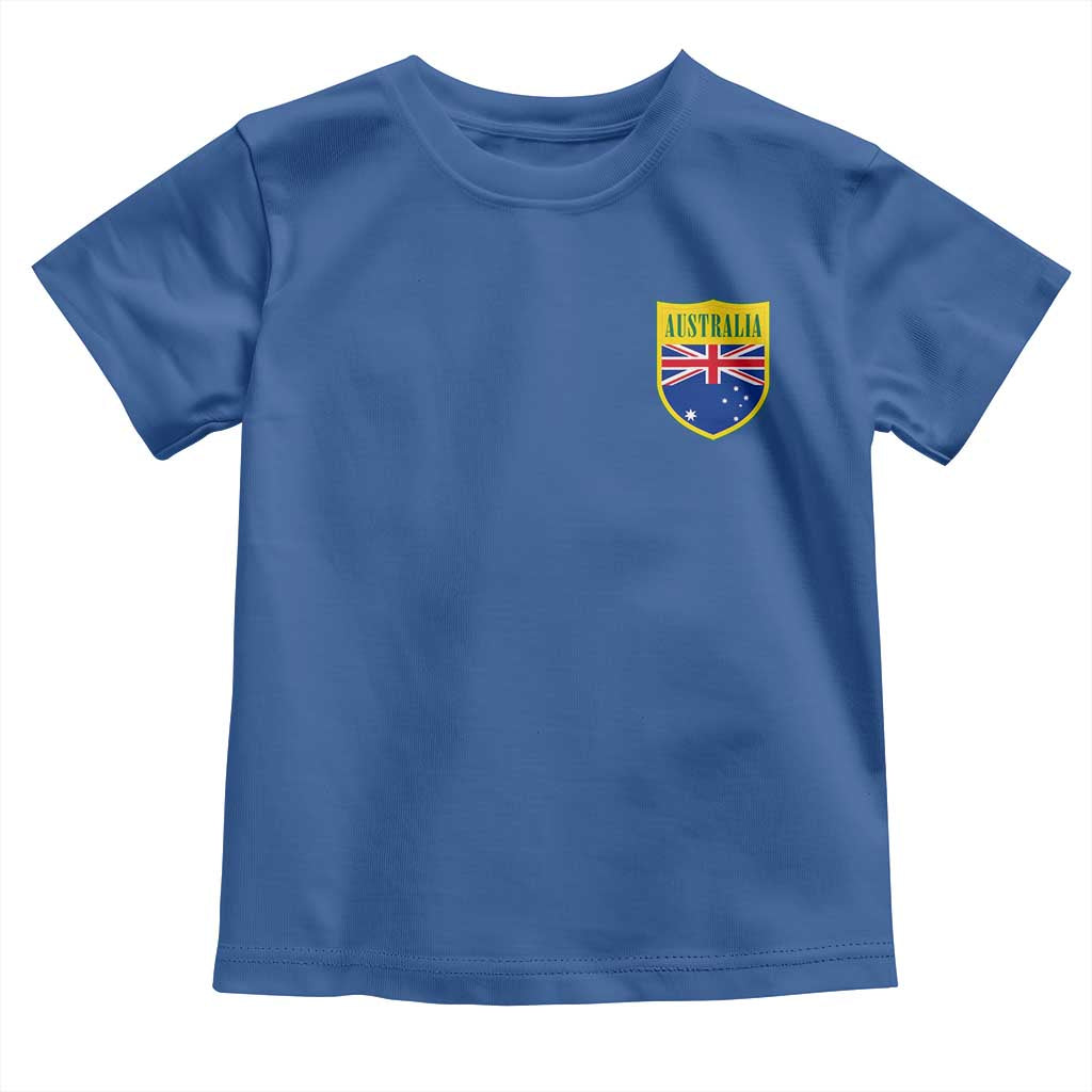 Australia Football Crest Australian Flag Pride Sporty Athletic Jersey Toddler T Shirt TS11 Royal Blue Print Your Wear