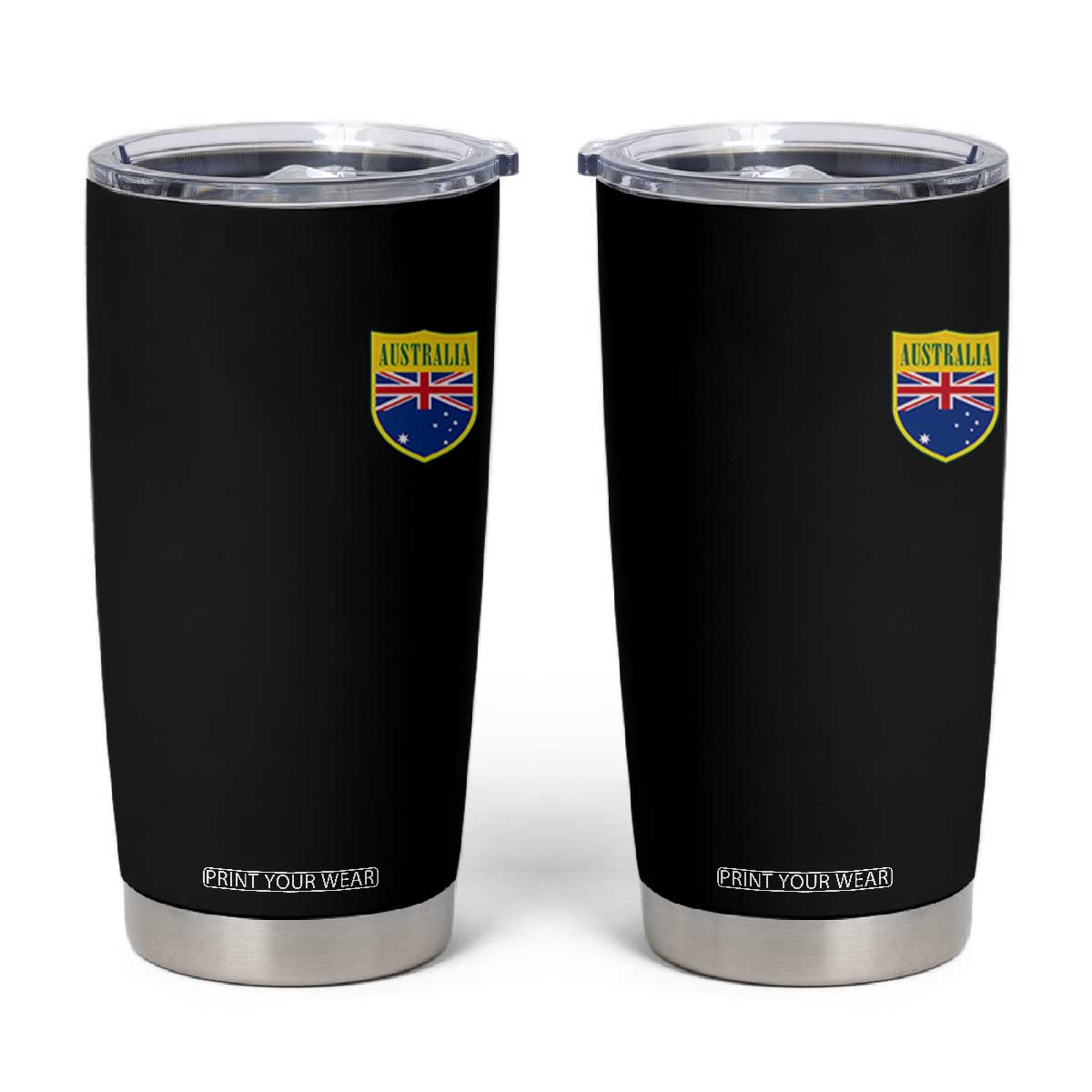 Australia Football Crest Australian Flag Pride Sporty Athletic Jersey Tumbler Cup TS11 Black Print Your Wear