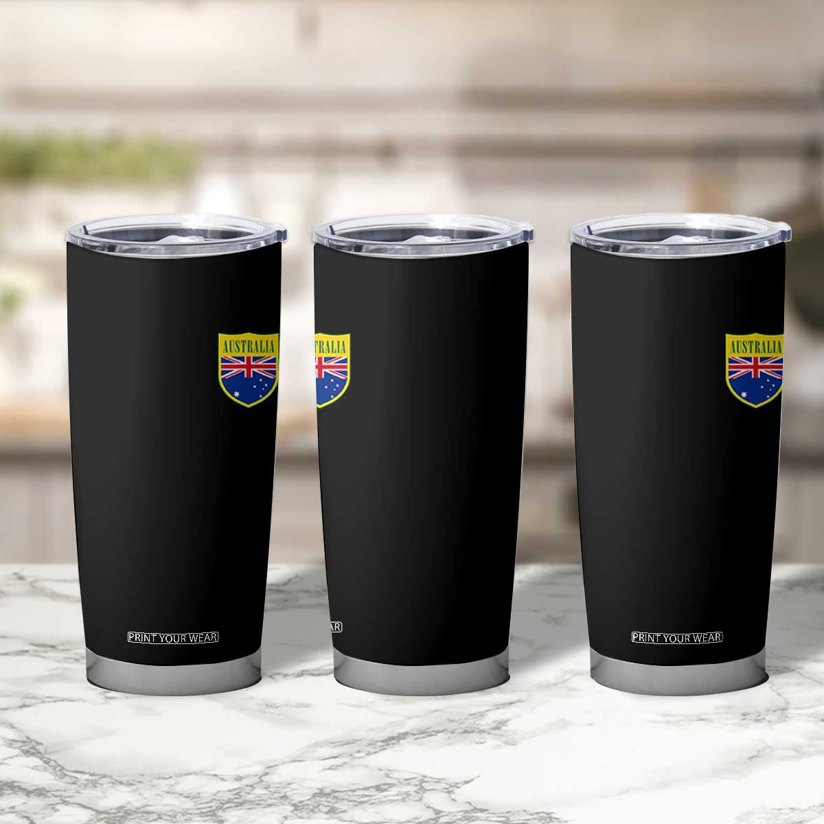 Australia Football Crest Australian Flag Pride Sporty Athletic Jersey Tumbler Cup TS11 Print Your Wear