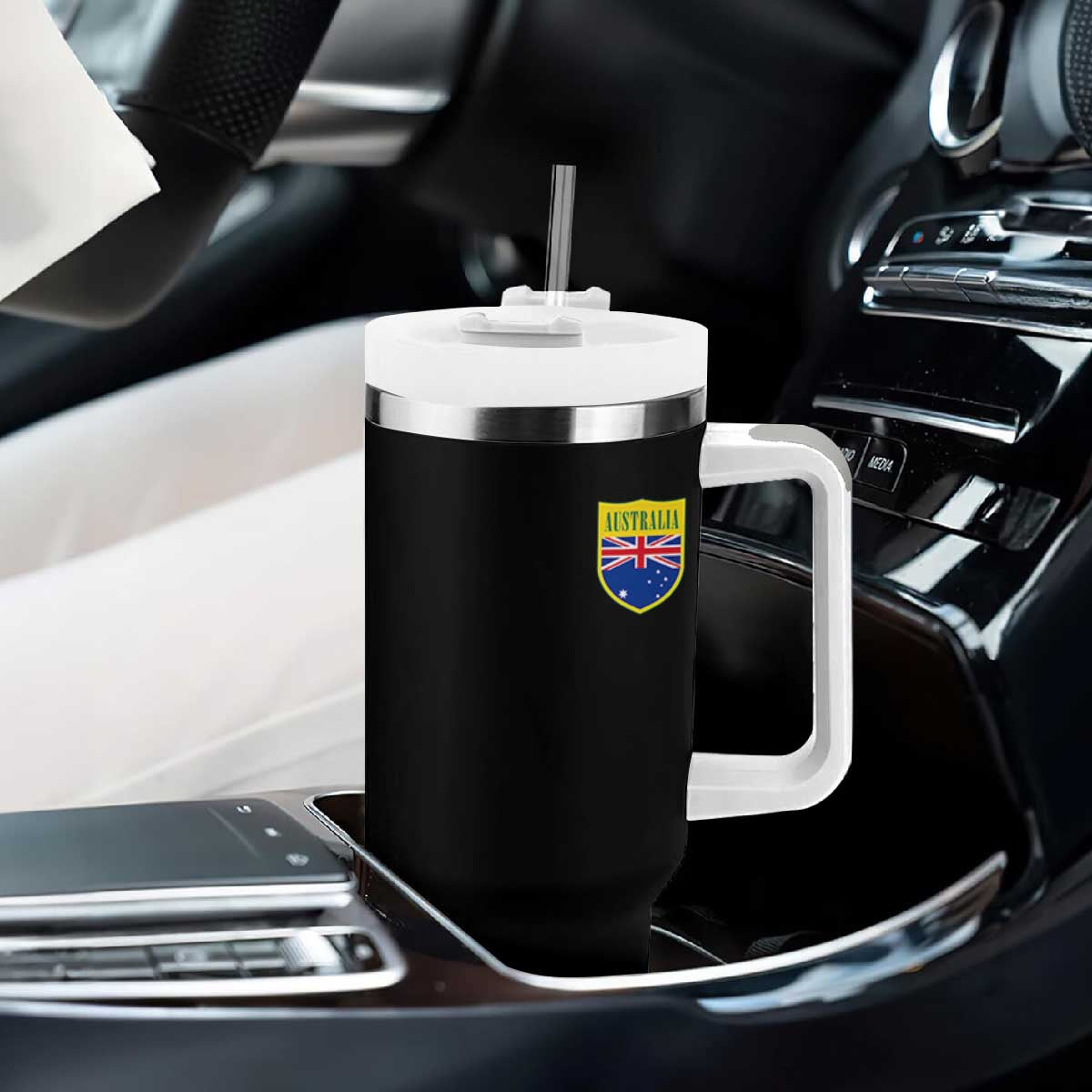 Australia Football Crest Australian Flag Pride Sporty Athletic Jersey Tumbler With Handle TS11 Print Your Wear