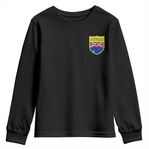Australia Football Crest Australian Flag Pride Sporty Athletic Jersey Youth Sweatshirt TS11 Black Print Your Wear