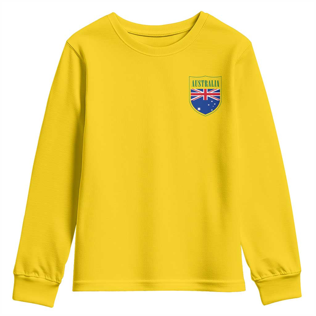 Australia Football Crest Australian Flag Pride Sporty Athletic Jersey Youth Sweatshirt TS11 Daisy Print Your Wear