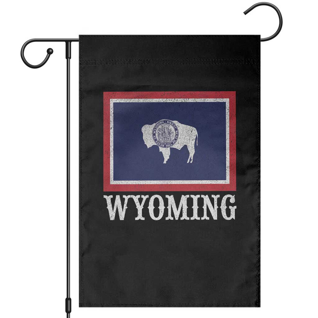 Vintage State of Wyoming Flag Bison Cheyenne Jackson Hole Garden Flag TS11 Black Print Your Wear