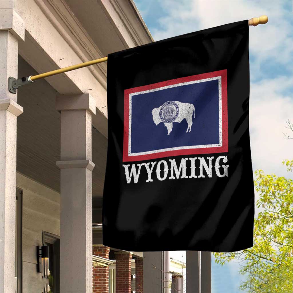 Vintage State of Wyoming Flag Bison Cheyenne Jackson Hole Garden Flag TS11 Print Your Wear