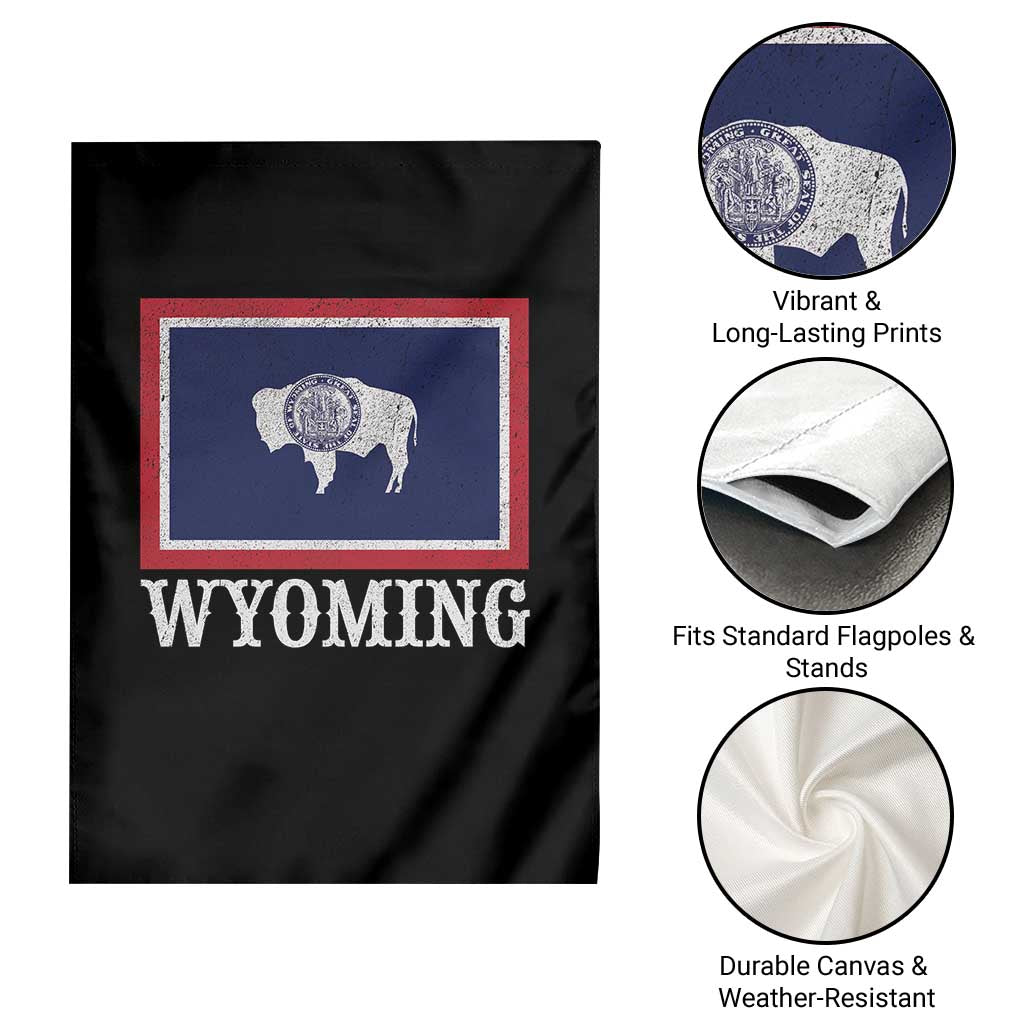 Vintage State of Wyoming Flag Bison Cheyenne Jackson Hole Garden Flag TS11 Print Your Wear