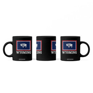 Vintage State of Wyoming Flag Bison Cheyenne Jackson Hole Coffee Mug TS11 Print Your Wear