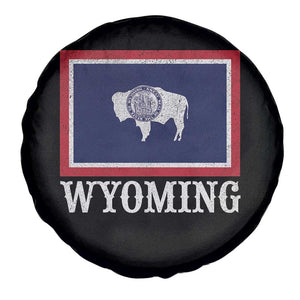 Vintage State of Wyoming Flag Bison Cheyenne Jackson Hole Spare Tire Cover TS11 Print Your Wear