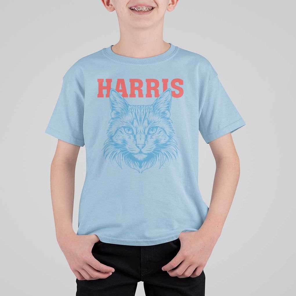 Childless Cat Lady T Shirt For Kid Harris For President 2024 TS11 Light Blue Print Your Wear