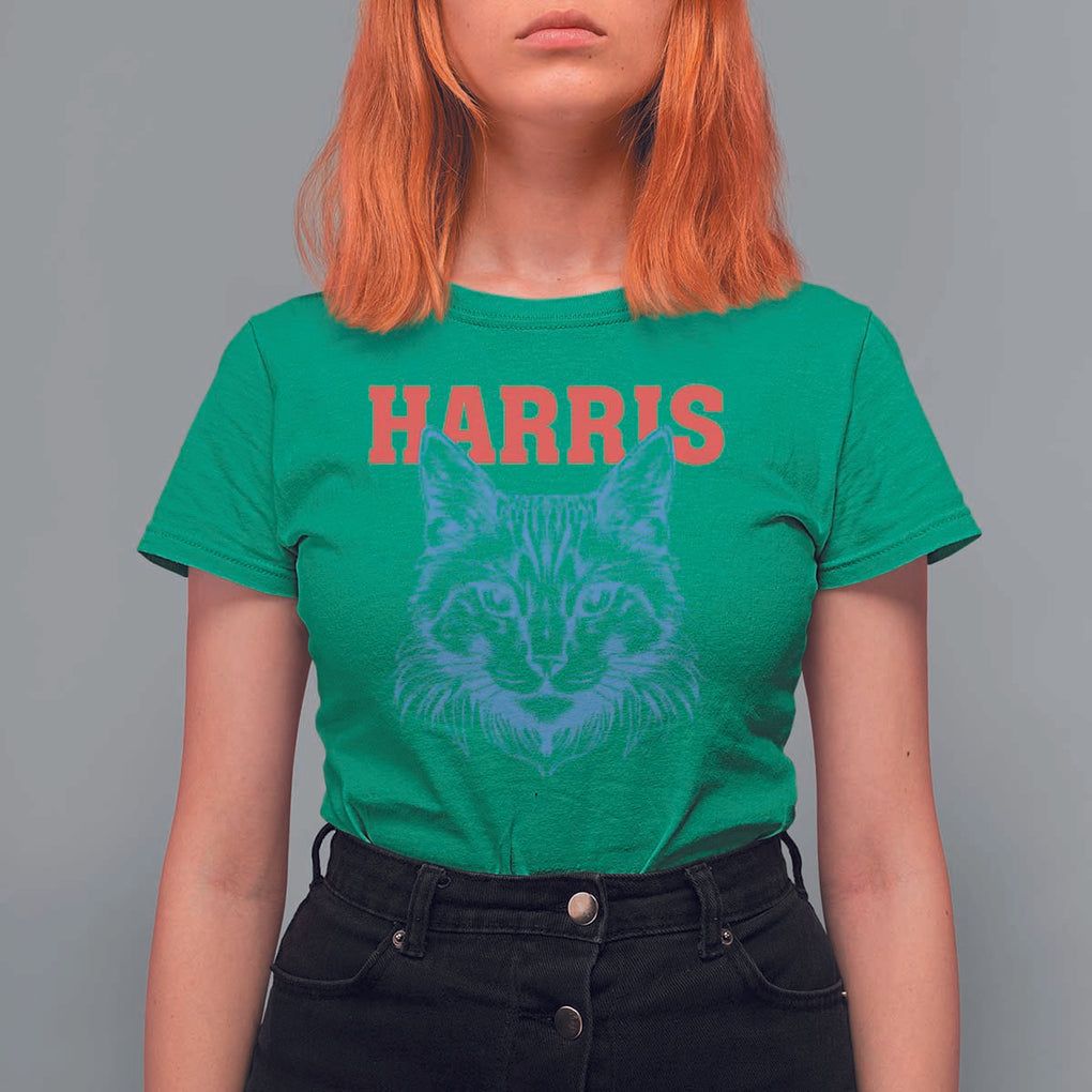 Childless Cat Lady T Shirt For Women Harris For President 2024 TS11 Irish Green Print Your Wear