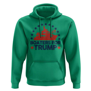 Boaters for Trump Hoodie Boat American Flag Election TS11 Irish Green Print Your Wear