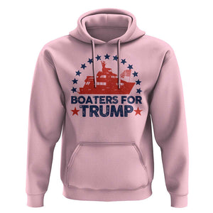 Boaters for Trump Hoodie Boat American Flag Election TS11 Light Pink Print Your Wear