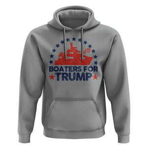 Boaters for Trump Hoodie Boat American Flag Election TS11 Sport Gray Print Your Wear