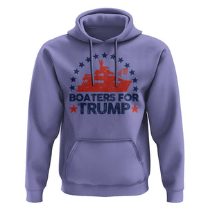 Boaters for Trump Hoodie Boat American Flag Election TS11 Violet Print Your Wear