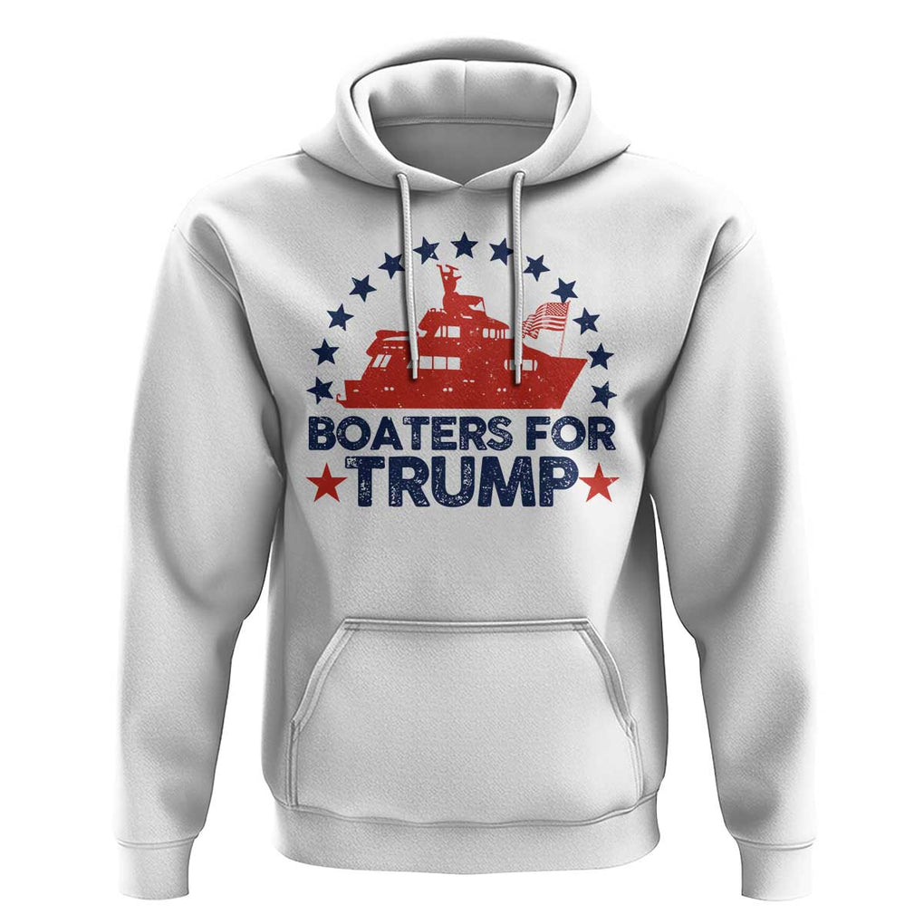 Boaters for Trump Hoodie Boat American Flag Election TS11 White Print Your Wear