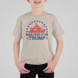 Boaters for Trump T Shirt For Kid Boat American Flag Election TS11 Sand Print Your Wear