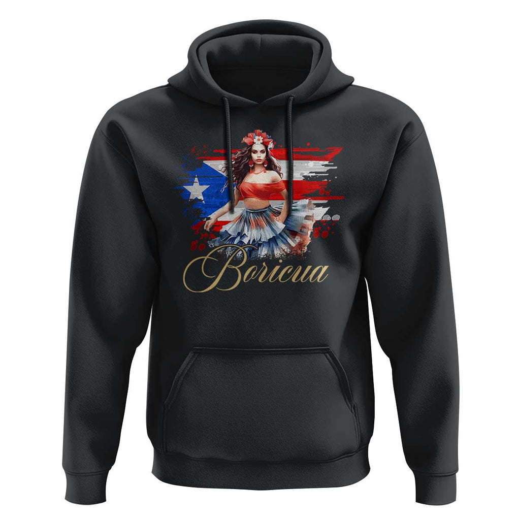 Puerto Rico Hoodie Boricua Hispanic Heritage Month Bomba Dancer TS11 Black Print Your Wear
