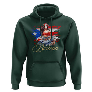 Puerto Rico Hoodie Boricua Hispanic Heritage Month Bomba Dancer TS11 Dark Forest Green Print Your Wear
