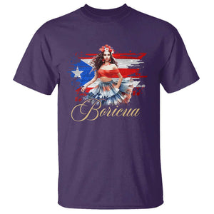Puerto Rico T Shirt Boricua Hispanic Heritage Month Bomba Dancer TS11 Purple Print Your Wear