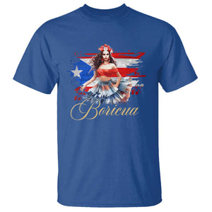Puerto Rico T Shirt Boricua Hispanic Heritage Month Bomba Dancer TS11 Royal Blue Print Your Wear
