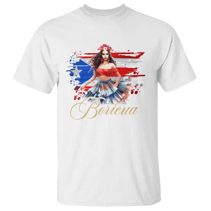 Puerto Rico T Shirt Boricua Hispanic Heritage Month Bomba Dancer TS11 White Print Your Wear