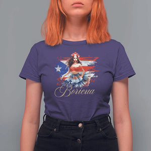 Puerto Rico T Shirt For Women Boricua Hispanic Heritage Month Bomba Dancer TS11 Purple Print Your Wear